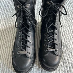 Harley-Davidson Black zip-up Leather Boots